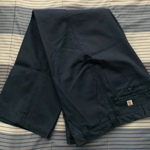 NWOT Carhartt Men’s Navy Blended Twill Work Chino Pant 42x34